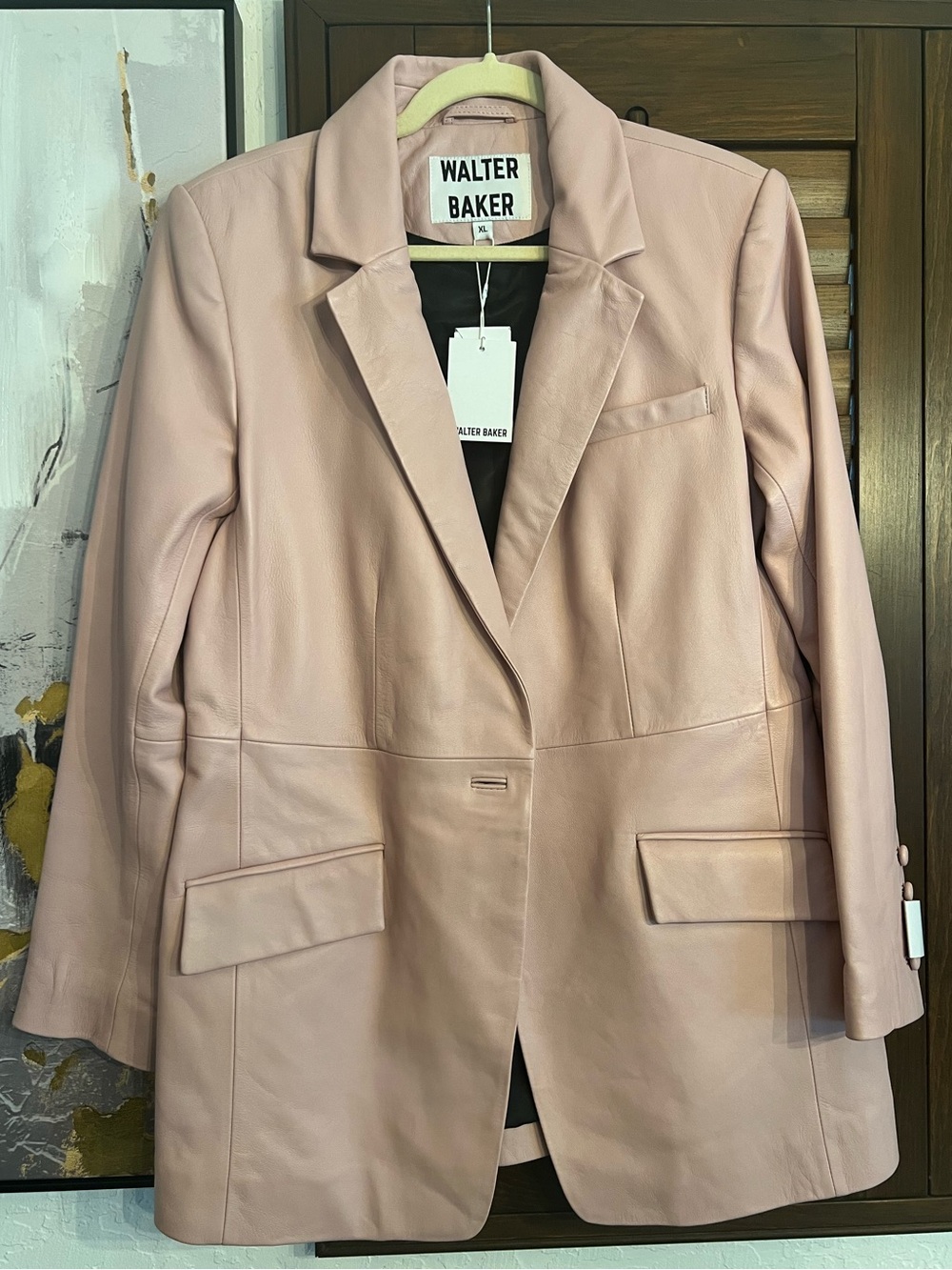 NWT WALTER BAKER MIA LEATHER BLAZER🌸 - Picture 5 of 9